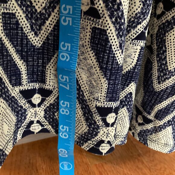 Naif Dress Womens Sz M Navy Sleeveless Patterned Blouson Maxi Stretch - Picture 9 of 9